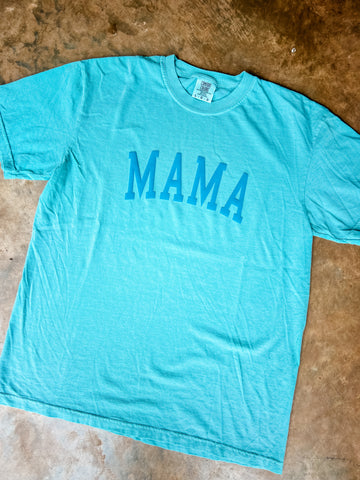 MAMA Turquoise Puff tee