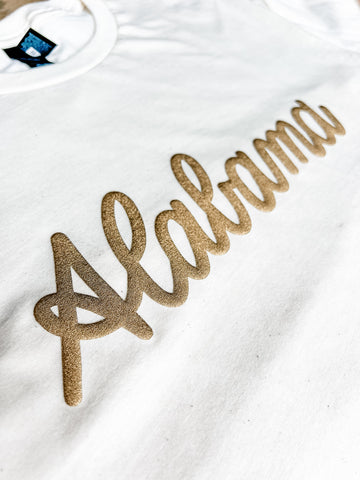 Gold Alabama Puff tee