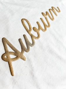 Gold Auburn Puff tee